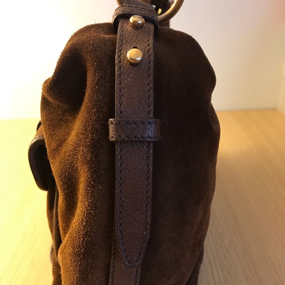 STUNNING Miu Miu brown suede hobo with embroidery - Picture 6 of 11